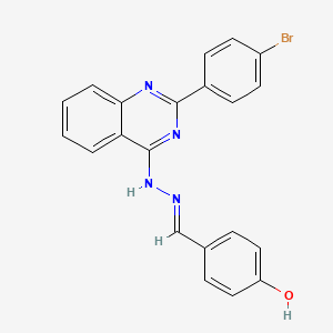 molecular formula C21H15BrN4O B6008687 4-hydroxybenzaldehyde [2-(4-bromophenyl)-4-quinazolinyl]hydrazone 