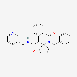 molecular formula C27H27N3O2 B6008708 2'-benzyl-1'-oxo-N-(3-pyridinylmethyl)-1',4'-dihydro-2'H-spiro[cyclopentane-1,3'-isoquinoline]-4'-carboxamide 