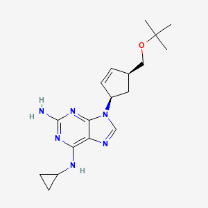 molecular formula C18H26N6O B600874 9-((1R,4S)-4-(叔丁氧基甲基)环戊-2-烯基)-N6-环丙基-9H-嘌呤-2,6-二胺 CAS No. 1443421-68-8