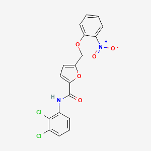 molecular formula C18H12Cl2N2O5 B6008772 N-(2,3-dichlorophenyl)-5-[(2-nitrophenoxy)methyl]-2-furamide 