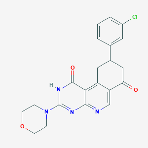 molecular formula C21H19ClN4O3 B6008773 9-(3-chlorophenyl)-3-(4-morpholinyl)-9,10-dihydropyrimido[4,5-c]isoquinoline-1,7(2H,8H)-dione 