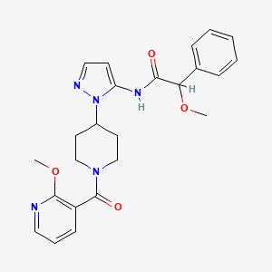 molecular formula C24H27N5O4 B6008790 2-methoxy-N-(1-{1-[(2-methoxy-3-pyridinyl)carbonyl]-4-piperidinyl}-1H-pyrazol-5-yl)-2-phenylacetamide 