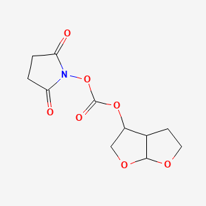 molecular formula C11H13NO7 B600880 碳酸 2,5-二氧代-吡咯烷-1-基酯六氢呋喃并[2,3-b]呋喃-3-基酯 CAS No. 799241-85-3