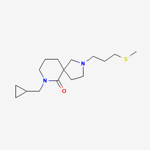 molecular formula C16H28N2OS B6008824 7-(cyclopropylmethyl)-2-[3-(methylthio)propyl]-2,7-diazaspiro[4.5]decan-6-one 