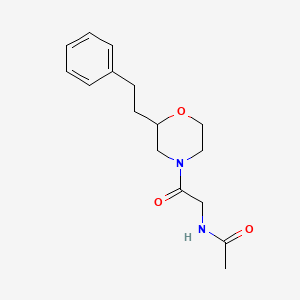 molecular formula C16H22N2O3 B6008842 N-{2-oxo-2-[2-(2-phenylethyl)-4-morpholinyl]ethyl}acetamide 