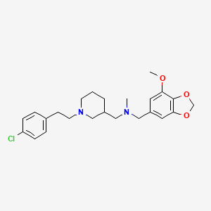 ({1-[2-(4-chlorophenyl)ethyl]-3-piperidinyl}methyl)[(7-methoxy-1,3-benzodioxol-5-yl)methyl]methylamine