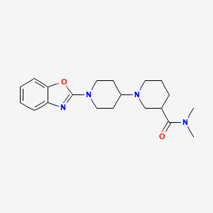 molecular formula C20H28N4O2 B6008867 1'-(1,3-benzoxazol-2-yl)-N,N-dimethyl-1,4'-bipiperidine-3-carboxamide 