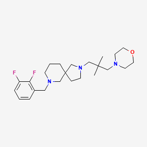 molecular formula C24H37F2N3O B6008880 7-(2,3-difluorobenzyl)-2-[2,2-dimethyl-3-(4-morpholinyl)propyl]-2,7-diazaspiro[4.5]decane 
