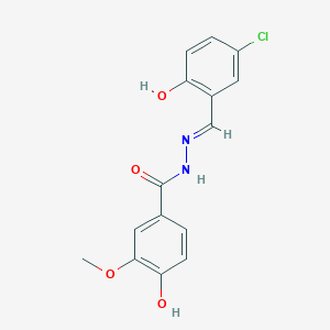 molecular formula C15H13ClN2O4 B6008894 N'-(5-氯-2-羟基亚苄基)-4-羟基-3-甲氧基苯甲酰肼 