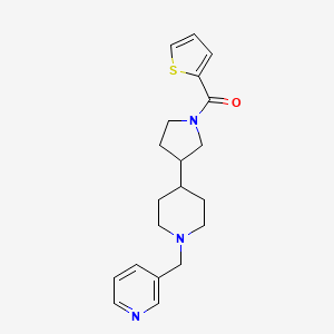 molecular formula C20H25N3OS B6008904 3-({4-[1-(2-thienylcarbonyl)-3-pyrrolidinyl]-1-piperidinyl}methyl)pyridine 