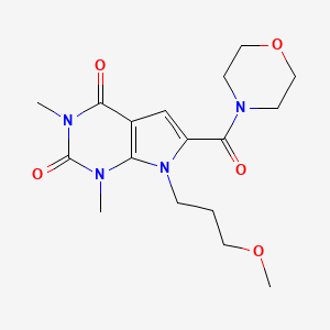 molecular formula C17H24N4O5 B6008930 7-(3-methoxypropyl)-1,3-dimethyl-6-(4-morpholinylcarbonyl)-1H-pyrrolo[2,3-d]pyrimidine-2,4(3H,7H)-dione 