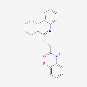 N-(2-fluorophenyl)-2-(7,8,9,10-tetrahydro-6-phenanthridinylthio)acetamide