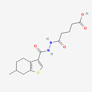 5-{2-[(6-methyl-4,5,6,7-tetrahydro-1-benzothien-3-yl)carbonyl]hydrazino}-5-oxopentanoic acid