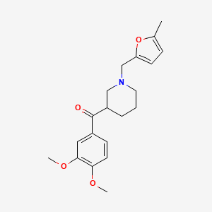 molecular formula C20H25NO4 B6008979 (3,4-dimethoxyphenyl){1-[(5-methyl-2-furyl)methyl]-3-piperidinyl}methanone 