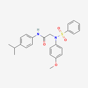 molecular formula C24H26N2O4S B6008999 N~1~-(4-isopropylphenyl)-N~2~-(4-methoxyphenyl)-N~2~-(phenylsulfonyl)glycinamide 