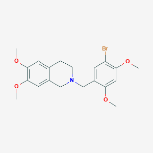 molecular formula C20H24BrNO4 B6009005 2-(5-bromo-2,4-dimethoxybenzyl)-6,7-dimethoxy-1,2,3,4-tetrahydroisoquinoline 
