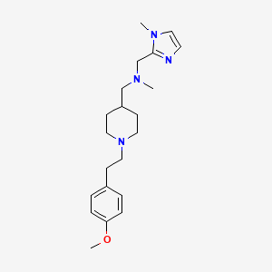 molecular formula C21H32N4O B6009010 ({1-[2-(4-methoxyphenyl)ethyl]-4-piperidinyl}methyl)methyl[(1-methyl-1H-imidazol-2-yl)methyl]amine 