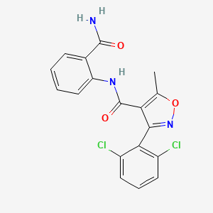 molecular formula C18H13Cl2N3O3 B6009059 N-[2-(aminocarbonyl)phenyl]-3-(2,6-dichlorophenyl)-5-methyl-4-isoxazolecarboxamide 