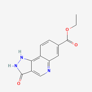 molecular formula C13H11N3O3 B6009075 ethyl 3-oxo-2,3-dihydro-1H-pyrazolo[4,3-c]quinoline-7-carboxylate 