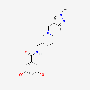 N-({1-[(1-ethyl-3-methyl-1H-pyrazol-4-yl)methyl]-3-piperidinyl}methyl)-3,5-dimethoxybenzamide