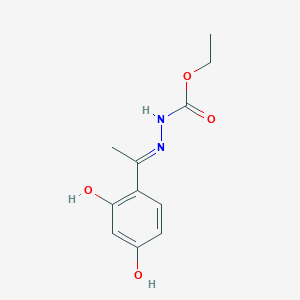 ethyl 2-[1-(2,4-dihydroxyphenyl)ethylidene]hydrazinecarboxylate