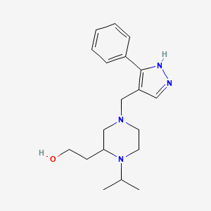 2-{1-isopropyl-4-[(3-phenyl-1H-pyrazol-4-yl)methyl]-2-piperazinyl}ethanol