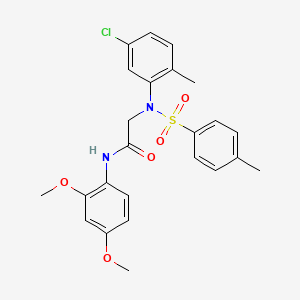 molecular formula C24H25ClN2O5S B6009111 N~2~-(5-chloro-2-methylphenyl)-N~1~-(2,4-dimethoxyphenyl)-N~2~-[(4-methylphenyl)sulfonyl]glycinamide 