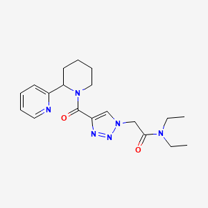 N,N-diethyl-2-(4-{[2-(2-pyridinyl)-1-piperidinyl]carbonyl}-1H-1,2,3-triazol-1-yl)acetamide