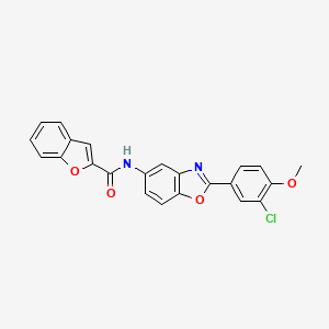 N-[2-(3-chloro-4-methoxyphenyl)-1,3-benzoxazol-5-yl]-1-benzofuran-2-carboxamide