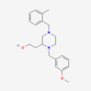 molecular formula C22H30N2O2 B6009130 2-[1-(3-methoxybenzyl)-4-(2-methylbenzyl)-2-piperazinyl]ethanol 
