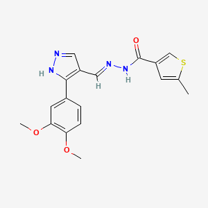 N'-{[3-(3,4-dimethoxyphenyl)-1H-pyrazol-4-yl]methylene}-5-methyl-3-thiophenecarbohydrazide