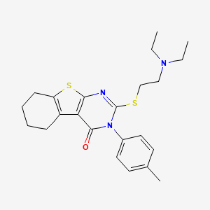 2-{[2-(diethylamino)ethyl]thio}-3-(4-methylphenyl)-5,6,7,8-tetrahydro[1]benzothieno[2,3-d]pyrimidin-4(3H)-one