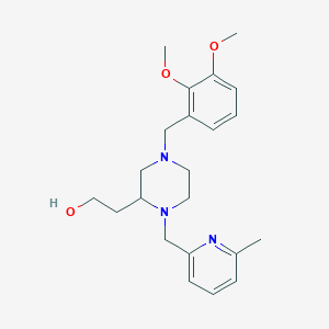 2-{4-(2,3-dimethoxybenzyl)-1-[(6-methyl-2-pyridinyl)methyl]-2-piperazinyl}ethanol