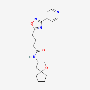 N-1-oxaspiro[4.4]non-3-yl-4-[3-(4-pyridinyl)-1,2,4-oxadiazol-5-yl]butanamide