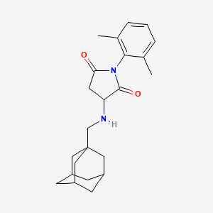 molecular formula C23H30N2O2 B6009163 3-[(1-adamantylmethyl)amino]-1-(2,6-dimethylphenyl)pyrrolidine-2,5-dione 