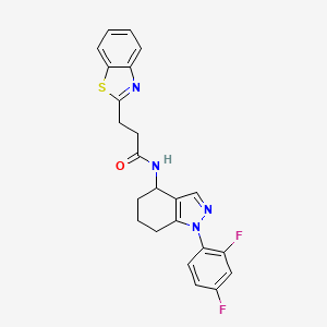 3-(1,3-benzothiazol-2-yl)-N-[1-(2,4-difluorophenyl)-4,5,6,7-tetrahydro-1H-indazol-4-yl]propanamide