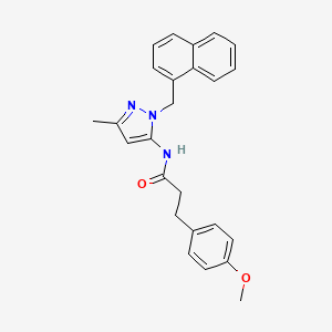 3-(4-methoxyphenyl)-N-[3-methyl-1-(1-naphthylmethyl)-1H-pyrazol-5-yl]propanamide