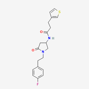 N-{1-[2-(4-fluorophenyl)ethyl]-5-oxo-3-pyrrolidinyl}-3-(3-thienyl)propanamide