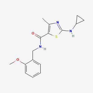 molecular formula C16H19N3O2S B6009192 2-(cyclopropylamino)-N-(2-methoxybenzyl)-4-methyl-1,3-thiazole-5-carboxamide 