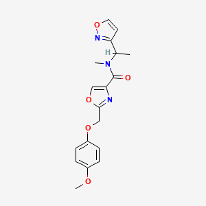 N-[1-(3-isoxazolyl)ethyl]-2-[(4-methoxyphenoxy)methyl]-N-methyl-1,3-oxazole-4-carboxamide