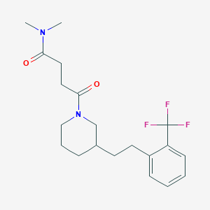 N,N-dimethyl-4-oxo-4-(3-{2-[2-(trifluoromethyl)phenyl]ethyl}-1-piperidinyl)butanamide