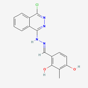 molecular formula C16H13ClN4O2 B6009228 2,4-dihydroxy-3-methylbenzaldehyde (4-chloro-1-phthalazinyl)hydrazone 