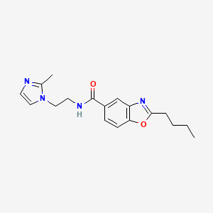 molecular formula C18H22N4O2 B6009231 2-butyl-N-[2-(2-methyl-1H-imidazol-1-yl)ethyl]-1,3-benzoxazole-5-carboxamide 