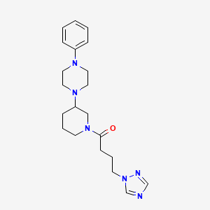 1-phenyl-4-{1-[4-(1H-1,2,4-triazol-1-yl)butanoyl]-3-piperidinyl}piperazine