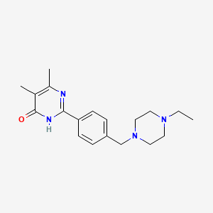2-{4-[(4-ethylpiperazin-1-yl)methyl]phenyl}-5,6-dimethylpyrimidin-4(3H)-one