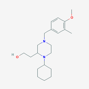 2-[1-cyclohexyl-4-(4-methoxy-3-methylbenzyl)-2-piperazinyl]ethanol