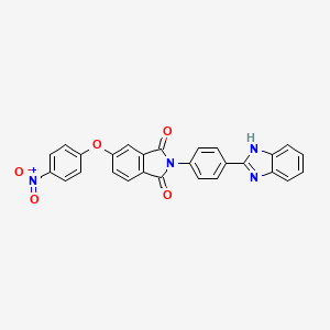 molecular formula C27H16N4O5 B6009339 2-[4-(1H-benzimidazol-2-yl)phenyl]-5-(4-nitrophenoxy)-1H-isoindole-1,3(2H)-dione 