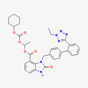 molecular formula C33H34N6O6 B600934 2-去乙氧基-2-氧代-2H-2-乙基坎地沙坦酯 CAS No. 1185256-03-4