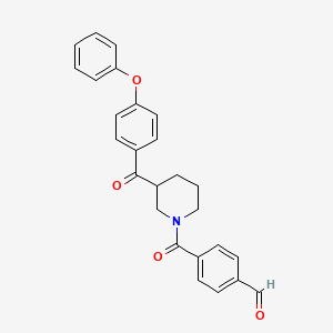 molecular formula C26H23NO4 B6009365 4-{[3-(4-phenoxybenzoyl)-1-piperidinyl]carbonyl}benzaldehyde 