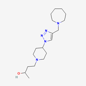 molecular formula C18H33N5O B6009375 4-{4-[4-(azepan-1-ylmethyl)-1H-1,2,3-triazol-1-yl]piperidin-1-yl}butan-2-ol 